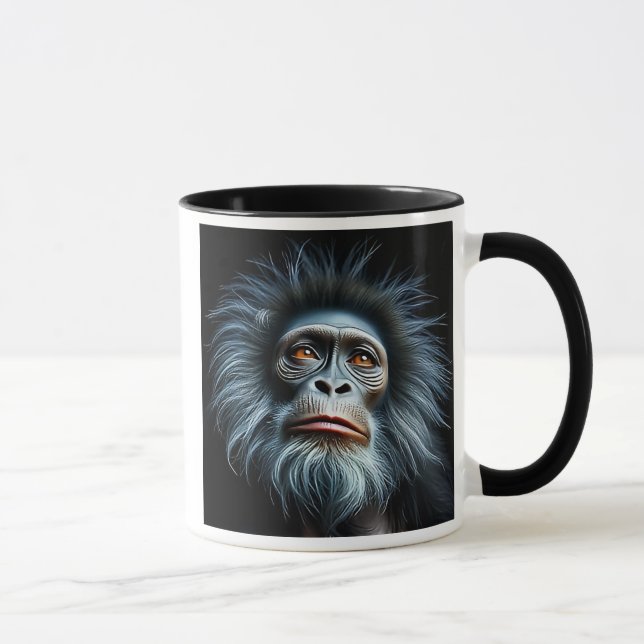 Un singe mélancolique et songeur. mugg (Höger)