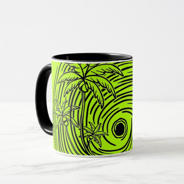 un soleil levant devant la mer,mug mugg (Framsida vänster)