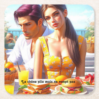  - Un Souffle Nouveau Underlägg Papper Kvadrat