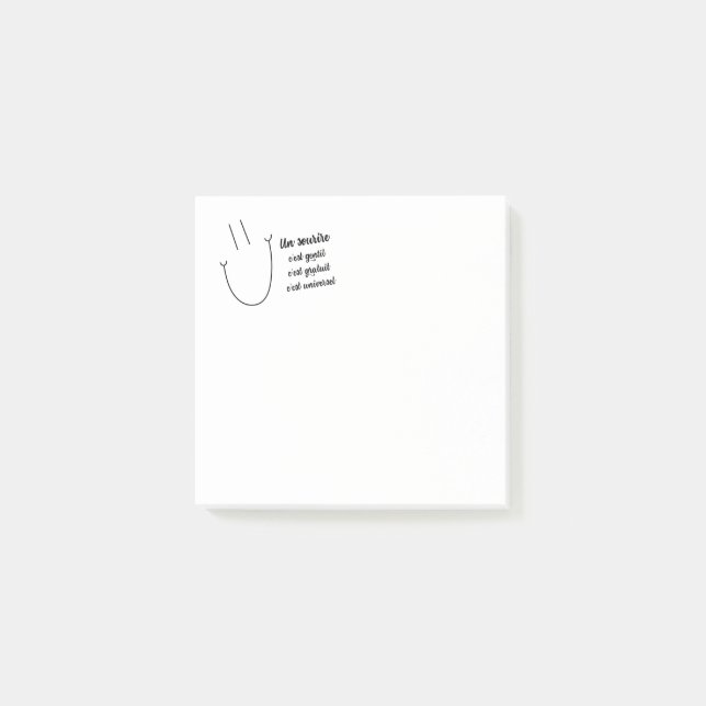 Un-sourire Post-it Block (Framsida)