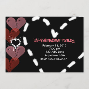 Un-Valentin partyinbjudan Inbjudningar