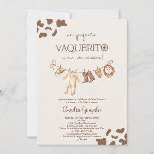 un vaquerito viene en camino Baby Shower Inbjudningar