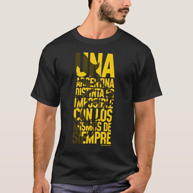 Una Argentina Distinta Javier Milei Remera Shirt T Shirt (Framsida)