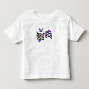 Una, Blommigt Girls Namn, Logotyp T Shirt