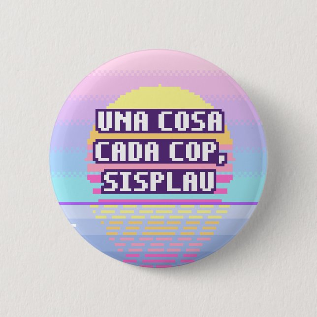 Una Cosa Cada Cop, Sisplau Pixelknapp Knapp (Framsida)