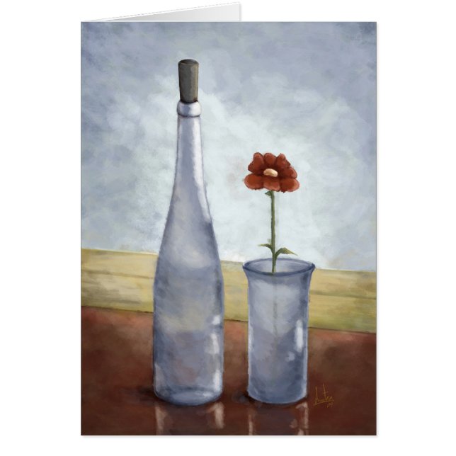 Una flor/A blomma. Kort (Framsidan)