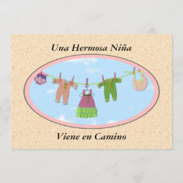 Una Hermosa niñaViene en Camino/baby shower Inbjudningar