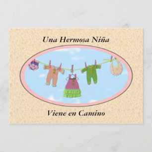 Una Hermosa niñaViene en Camino/baby shower Inbjudningar
