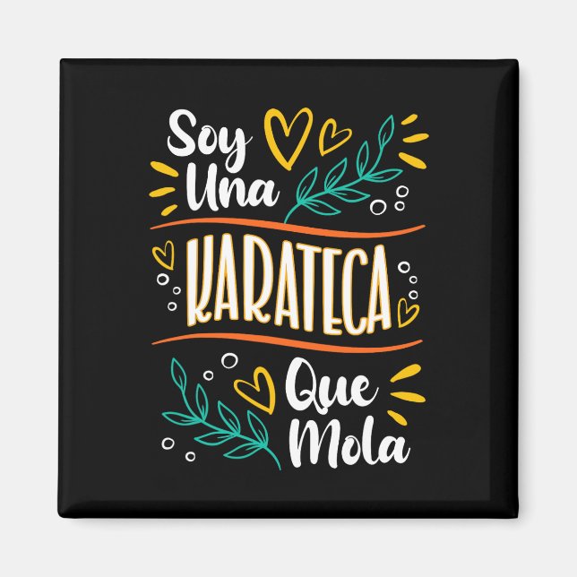 Una Karateca Que Mola Mujer Regalos De Karate Magnet (Framsidan)