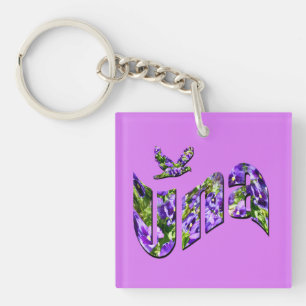 Una, Lila Blommigt Dam Namn, Logotyp