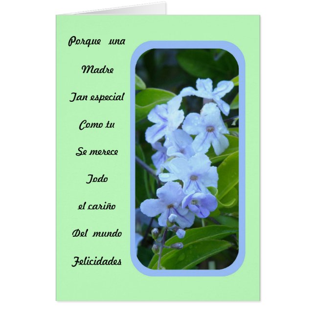 Una Madre solbränd speciell como tu Hälsningskort (Framsidan)