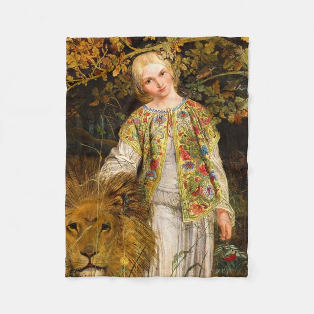 Una och Lejonare, 1860 av William Bell Scott Fleecefilt (Framsidan)