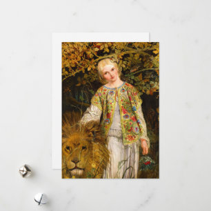 Una och Lejonare, 1860 av William Bell Scott Julkort