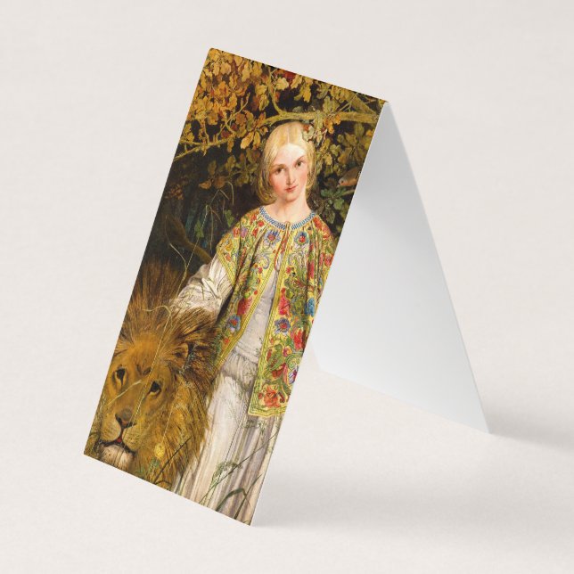 Una och Lejonare, 1860 av William Bell Scott Visitkort (Framsida)