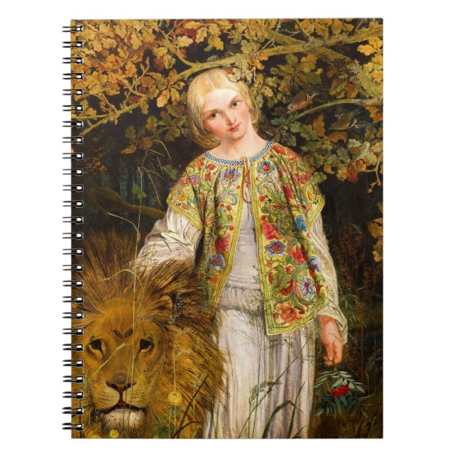 Una och lejonet, 1860 av William Bell Scott Anteckningsbok (Framsidan)