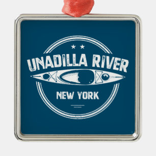 Unadilla River New York Kayak Julgransprydnad Metall