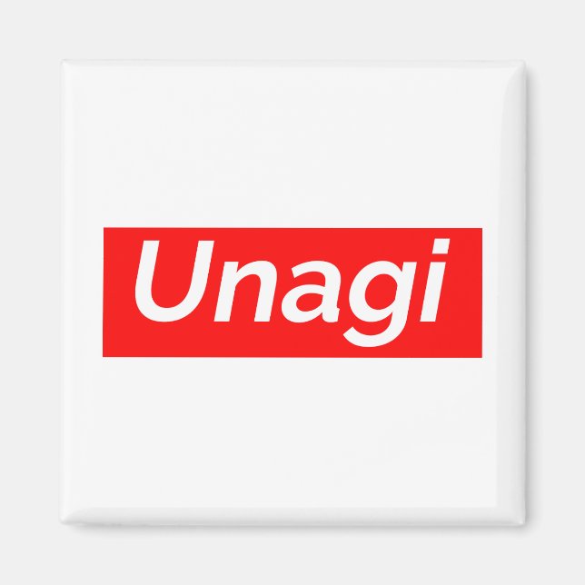 Unagi-etikett Magnet (Framsidan)
