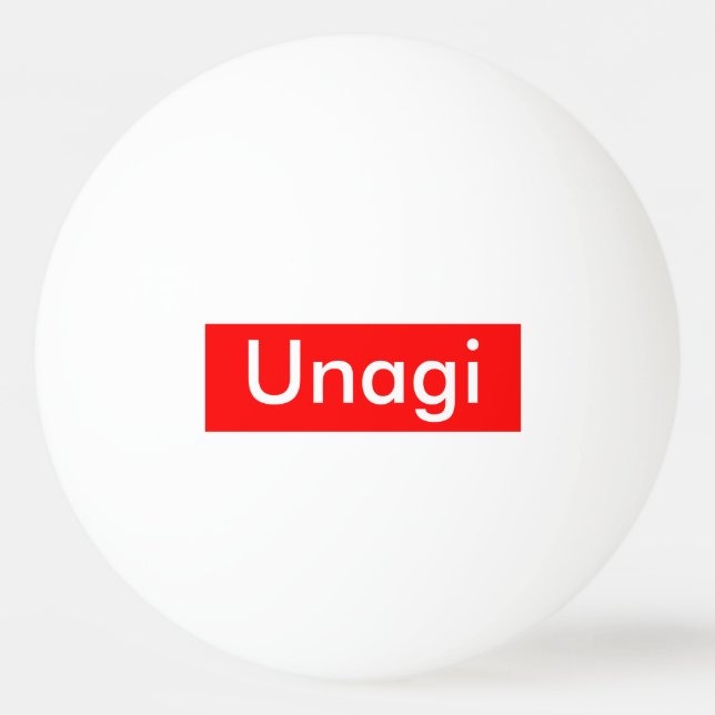 Unagi-etikett Pingisboll (Framsidan)