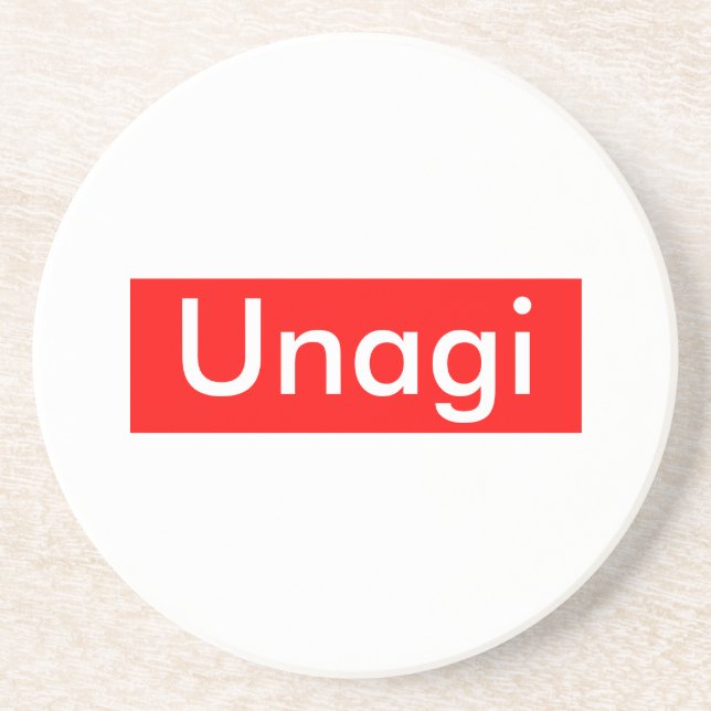 Unagi-etikett Underlägg Sandsten (Framsidan)