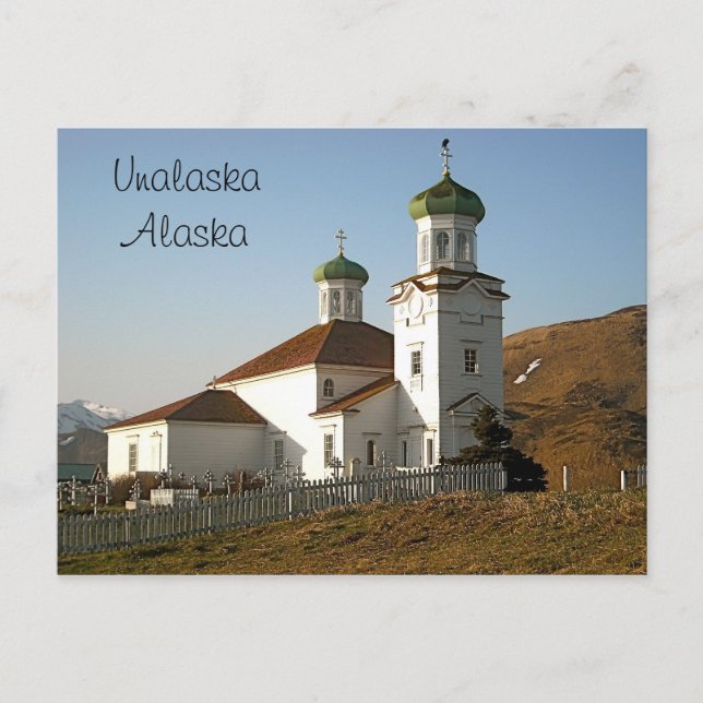 Unalaska Russian Church Vykort (Framsida)