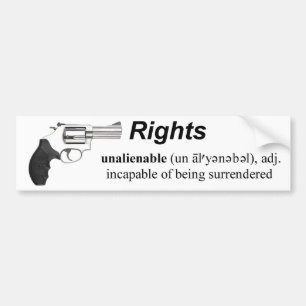 Unalienable rättigheterbildekal bildekal