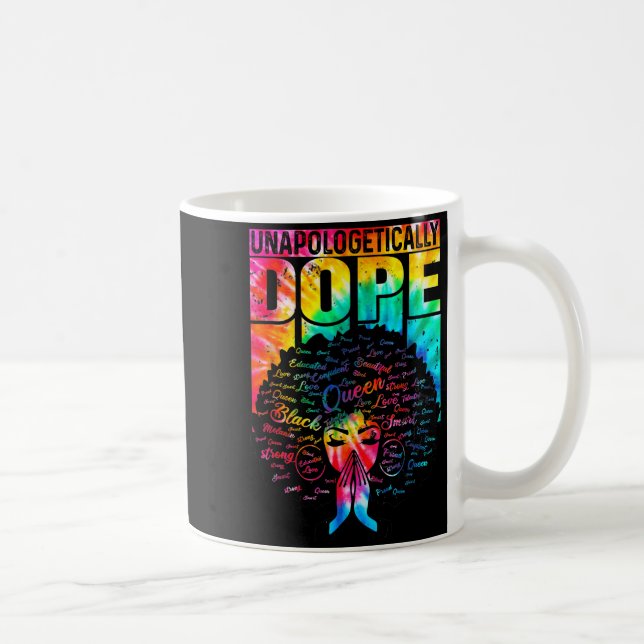 Unalogetically Black Pride Melanin African Tie Dye Kaffemugg (Höger)