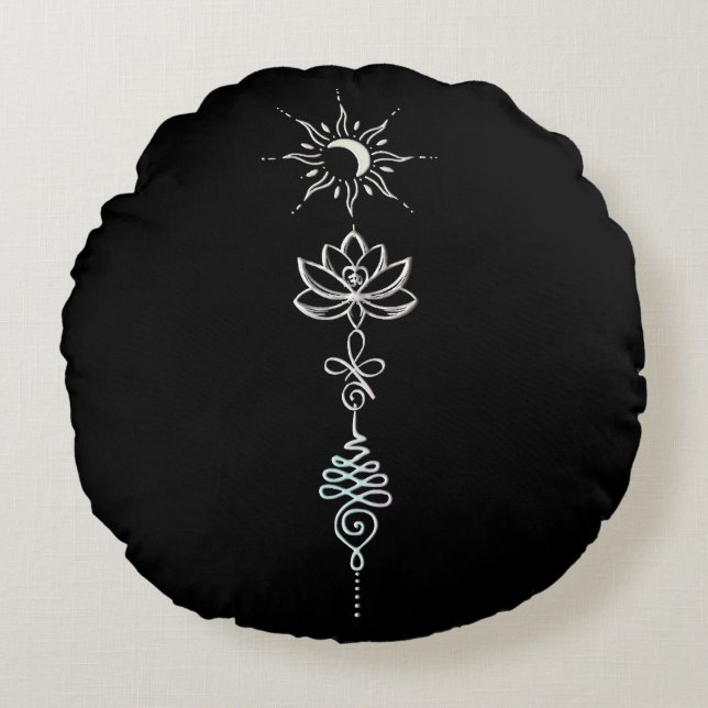 Unalome Group 2 Rund Kudde (Framsidan)