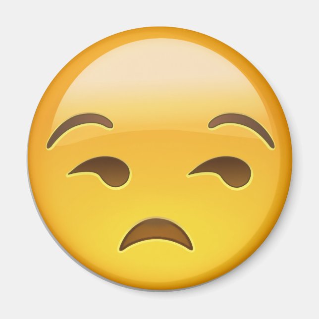 Unamused Ansikte Emoji Magnet (Framsidan)