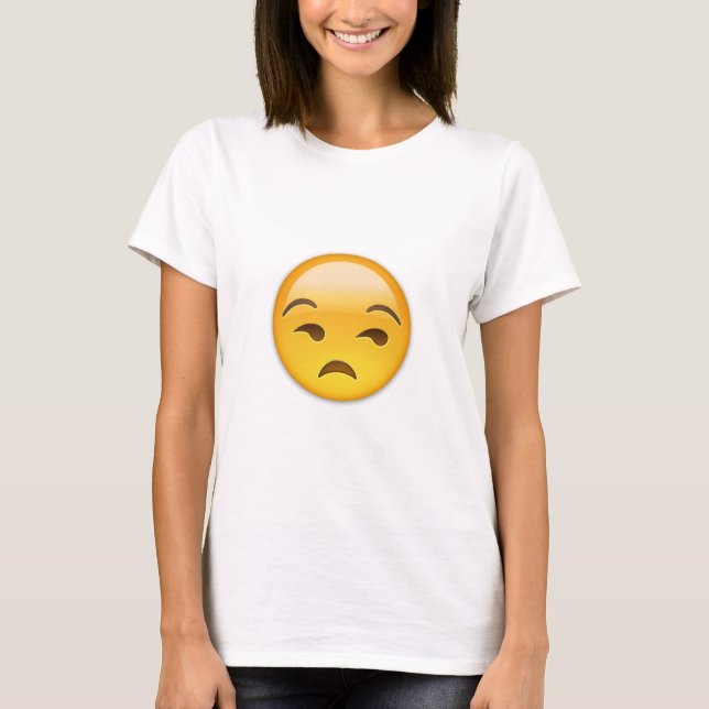 Unamused ansikte Emoji T-shirt (Framsida)