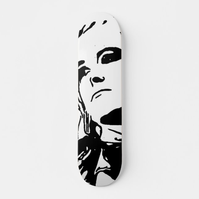 Unamused Girl Mini Skateboard Bräda 18,5 Cm (Framsida)
