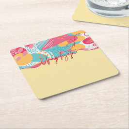 Unapologetic Bold Feminine Statement Underlägg Papper Kvadrat