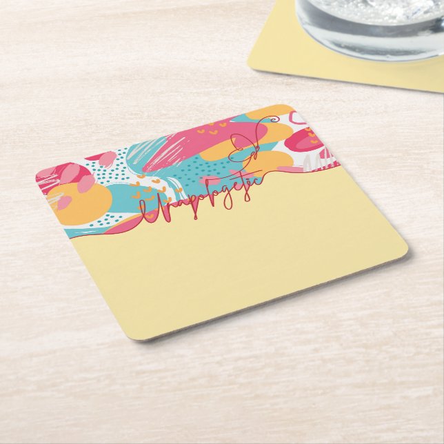 Unapologetic Bold Feminine Statement Underlägg Papper Kvadrat (Vinklad)