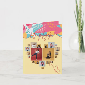 Unapologetic Personalized Feminine Photo Collage Helgkort