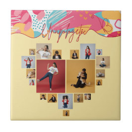 Unapologetic Personalized Feminine Photo Collage Kakelplatta