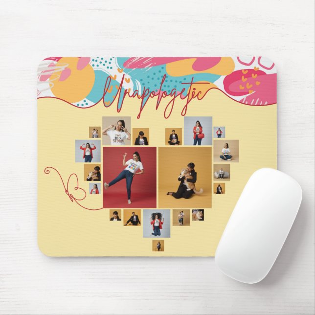 Unapologetic Personalized Feminine Photo Collage Musmatta (Med mus)