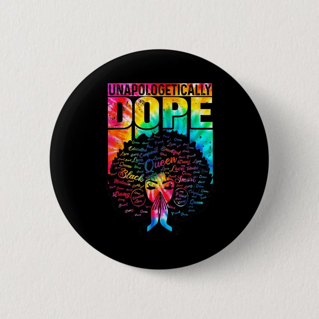 Unapologetically Black Pride Melanin African Tie D Knapp (Framsida)