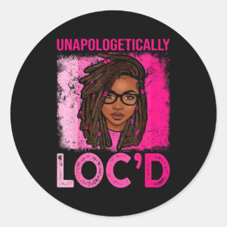 Unapologetically loc'd woman dreadlocks hair black runt klistermärke