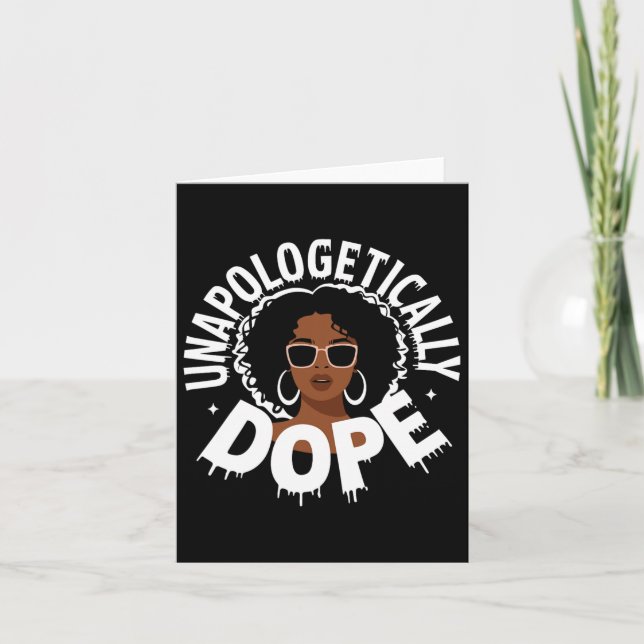Unapologetiskt Drug Black Pride Melanin African Kort (Framsida)