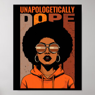 Unapologetiskt Drug Black Pride Melanin African Poster