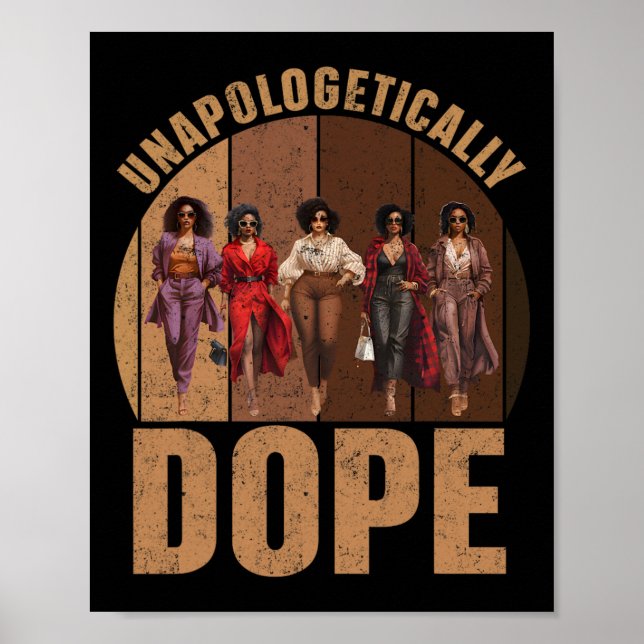Unapologetiskt svart Pride Afro Black Histo Poster (Framsidan)