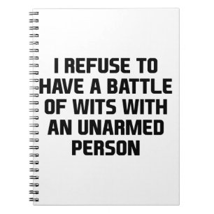 Unarmed person anteckningsbok