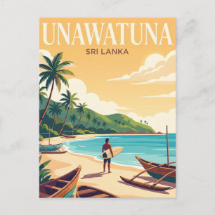 Unawatuna-stranden Sri Lanka Vykort