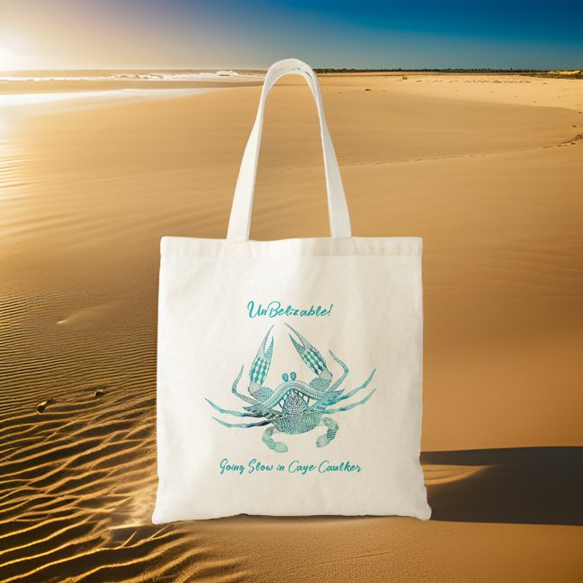 UnBelizable Go Slow in Caye Caulker Belize Crab Tygkasse (Skapare uppladdad)