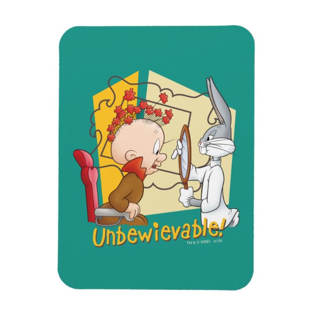 "Unbewievable" Barber KRYP BUNNY™ & Elmer Fudd Magnet (Vertikal)