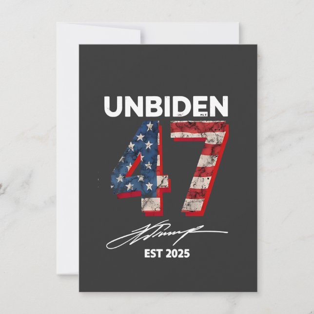 Unbiden 47 Trump Est. 2025 4 juli Inbjudningar (Framsida)