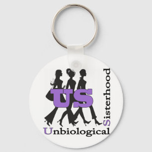 Unbiological systrar nyckelring