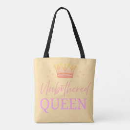 Unbothered Queen Tote Shopping Bag Tygkasse