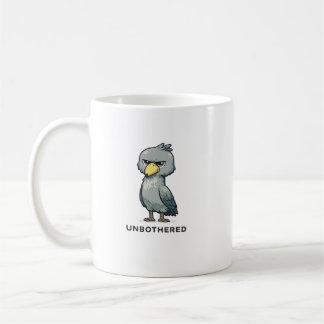 Unbothered Shoebill Bird Minimalist Funny Design Kaffemugg