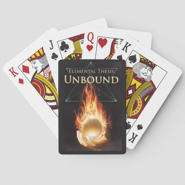 Unbound elementärt te leka kort spel kort (Baksidan)