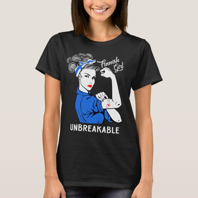 Unbreakable finlandssvensk flicka t shirt (Framsida)